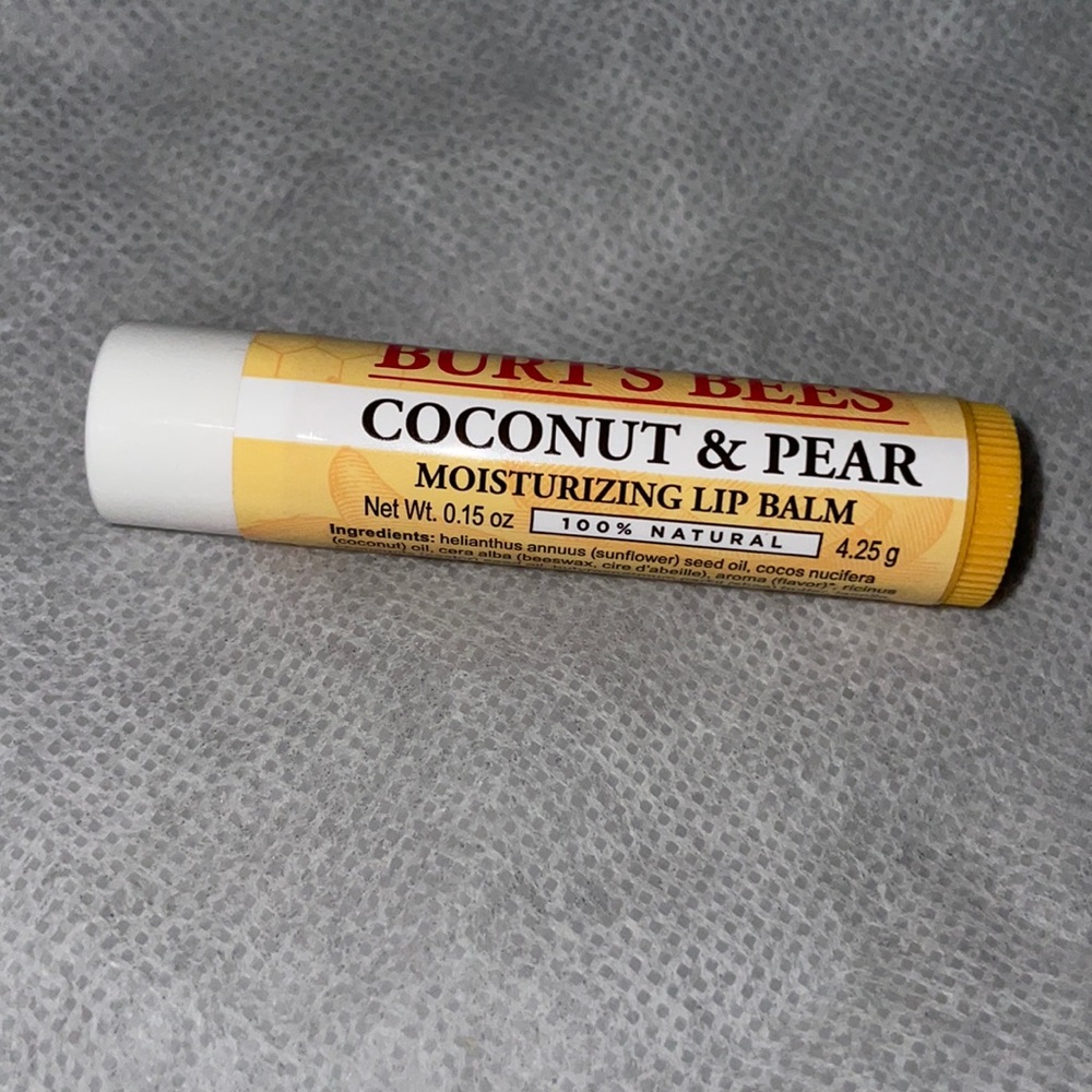 Brand new Burt’s bees coconut and pear, moisturizing lip balm